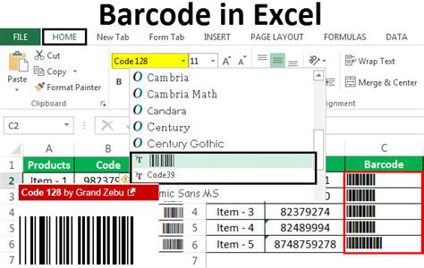 Generare Cod De Bare In Excel