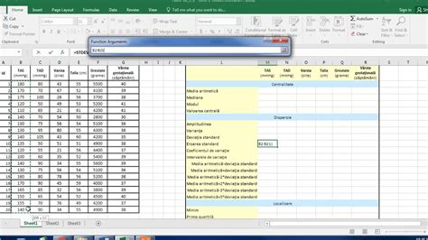 Abaterea Standard Excel
