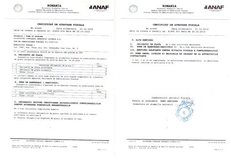 Cerere Certificat Fiscal Anaf Online