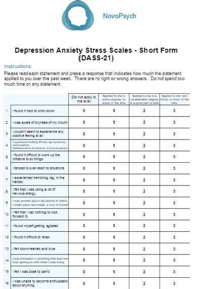 Depression Anxiety Stress Test
