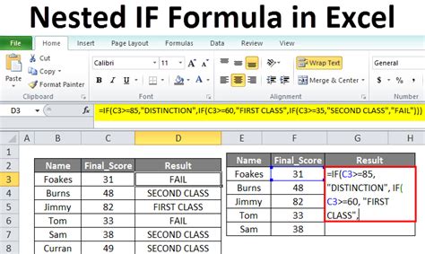 Excel Formulas If