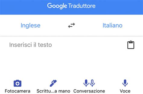 Google Traduttore Italiano Inglese