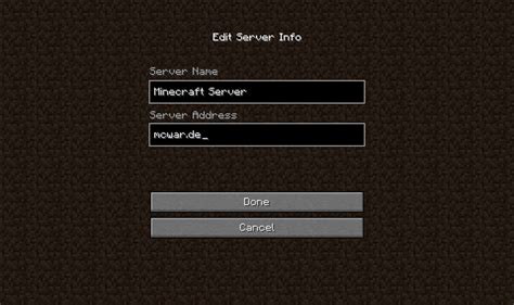 Minecraft Server Address