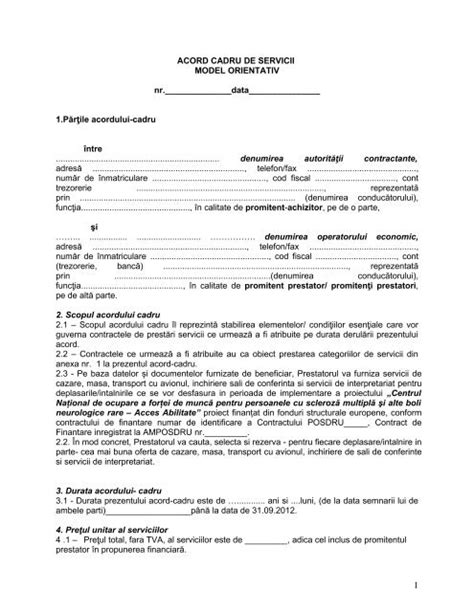 Model Contract Prestari Servicii Intretinere Si Reparatii