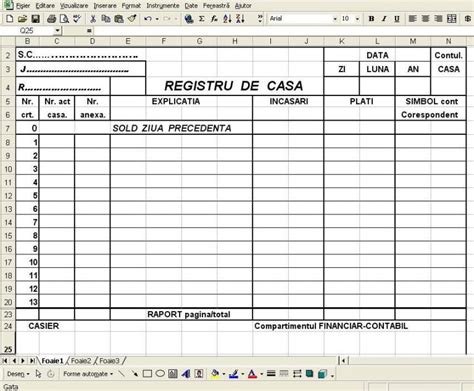 Model Registru De Casa Excel
